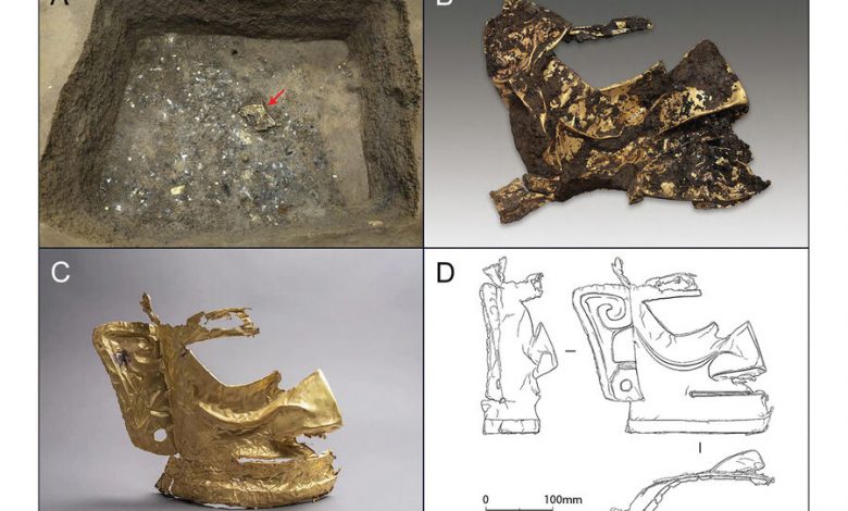 Фото - Antiquity: в китайском кургане Саньсиндуй нашли золотые маски и украшения